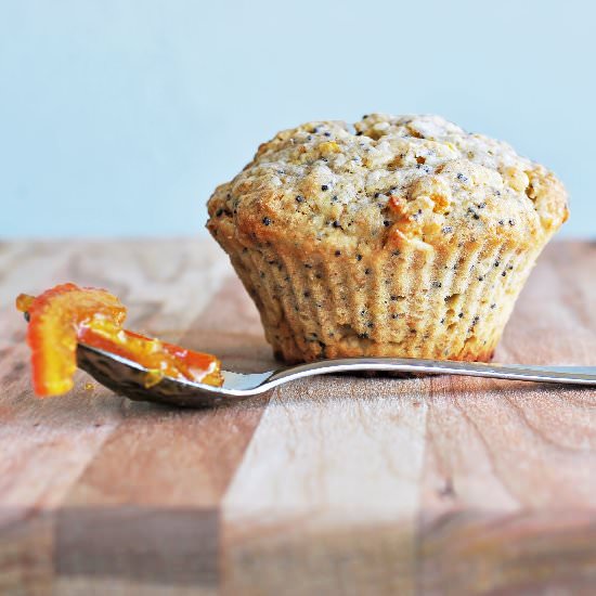 Whole Wheat Citrus Poppyseed Muffin