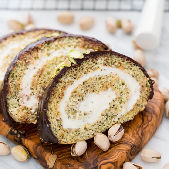 Poppy Seed Cake Roll with Chocolate