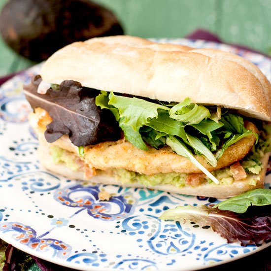 Chicken Schnitzel with Guacamole