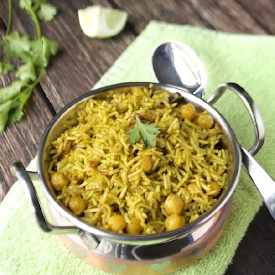 Cilantro & Channa Pulao