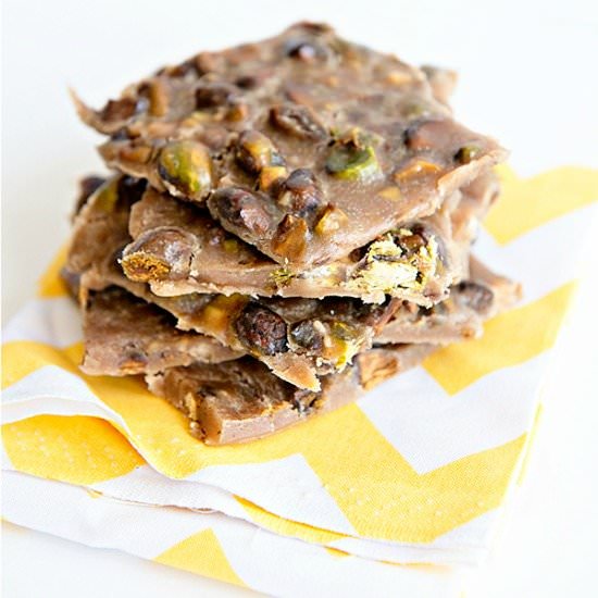 Toasted Pistachio Toffee Brittle