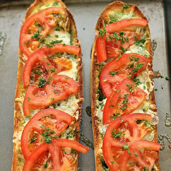 Open Faced Grilled Cheese