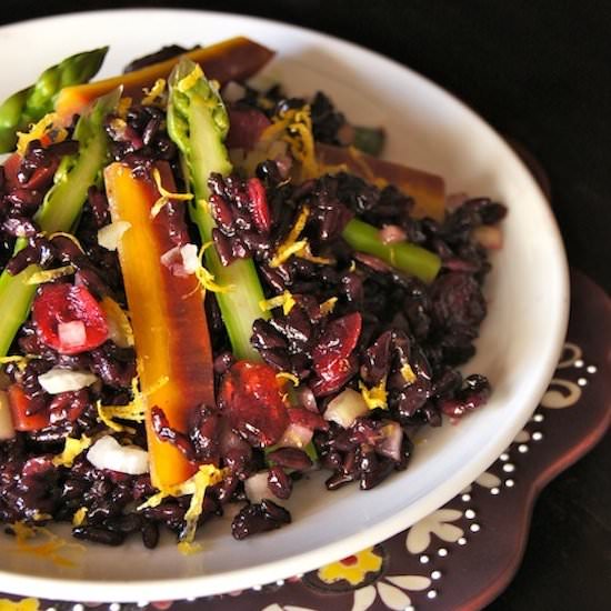 Lemon Black Rice Spring Salad