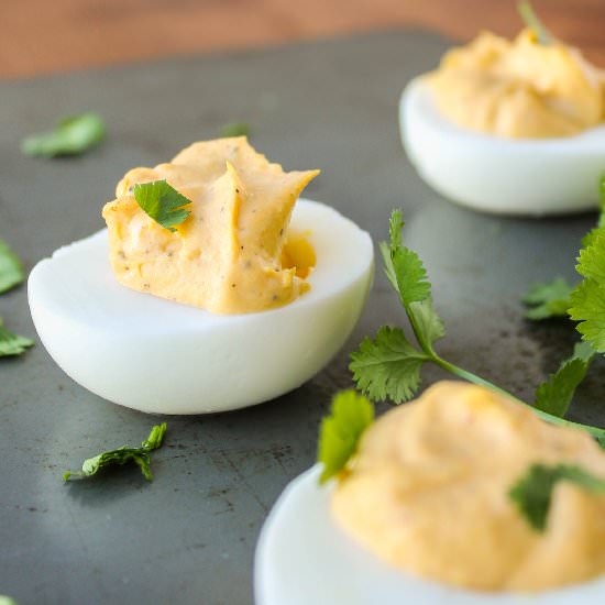 Sriracha Deviled Eggs