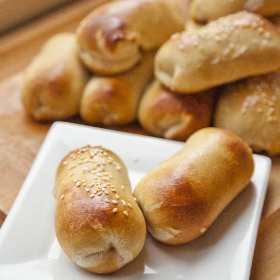 Pretzel Stuffed w Sausage & Brats