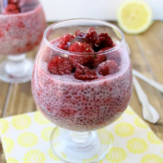 Lemon Raspberry Chia Pudding