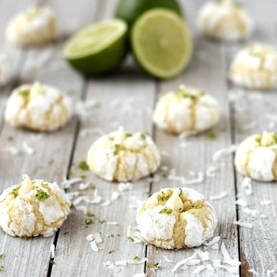 Key lime coconut crinkles