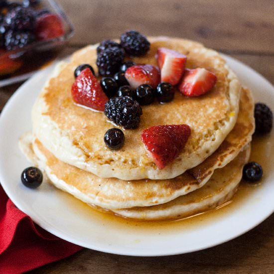 Pancakes with Orange Maple Syrup