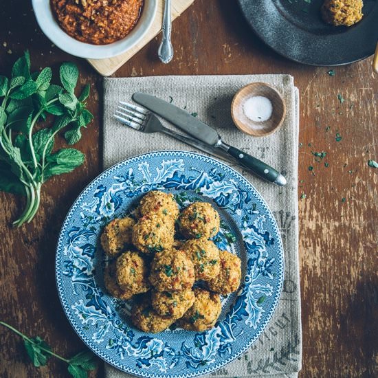 Halloumi and Quinoa “keftedes”