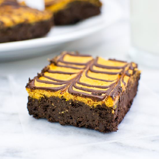 Pumpkin Cheesecake Brownies (GF)