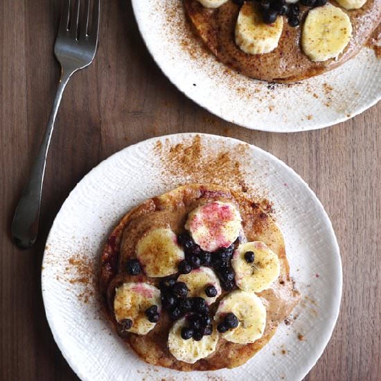 Almond Butter Banana-Berry Tortilla