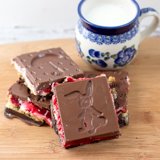 Chocolate Raspberry Cheesecake bars