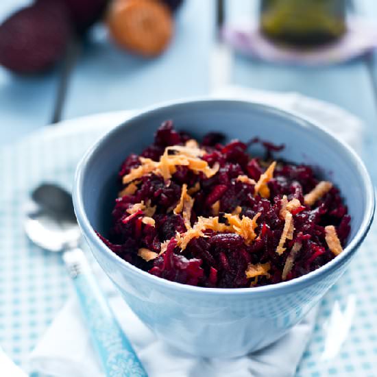 Salad with beet and carrot
