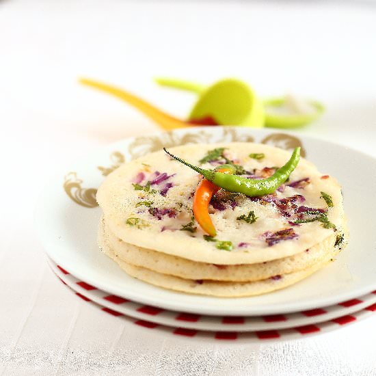 Onion Uttappam | Lentil Pancake