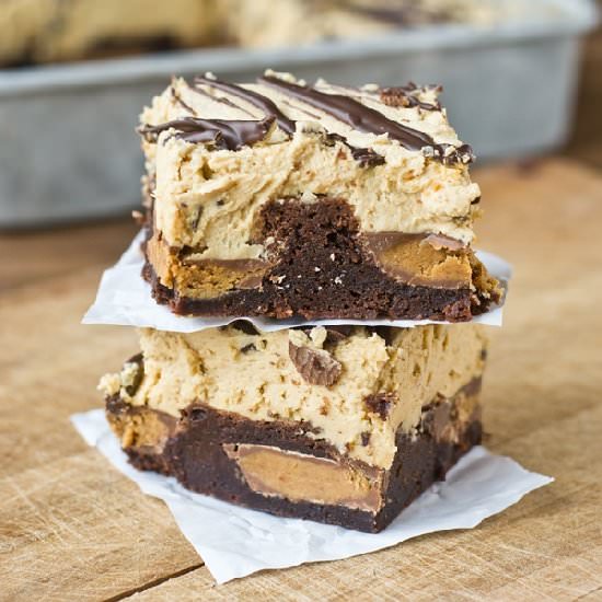 Reeses Stuffed Brownies