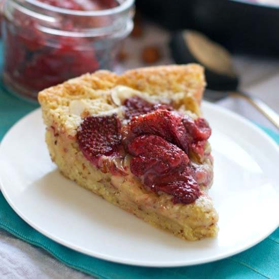 Strawberry Almond Skillet Cake