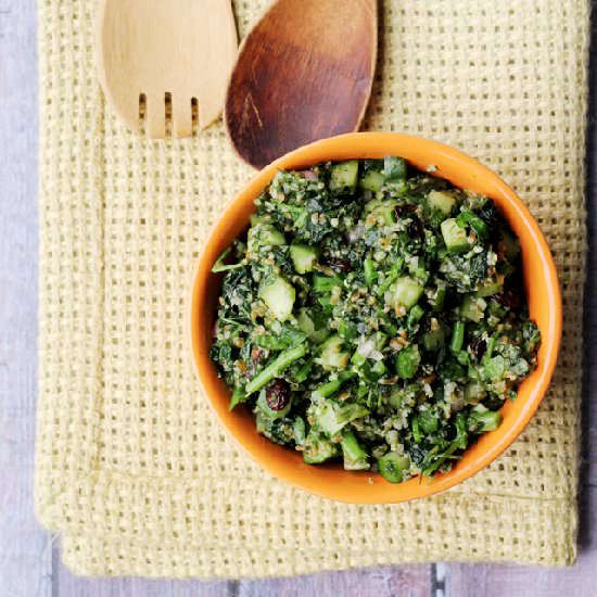 Kale Tabbouleh with sour cherries