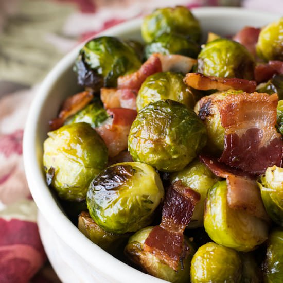 Roasted Brussels Sprouts with Bacon