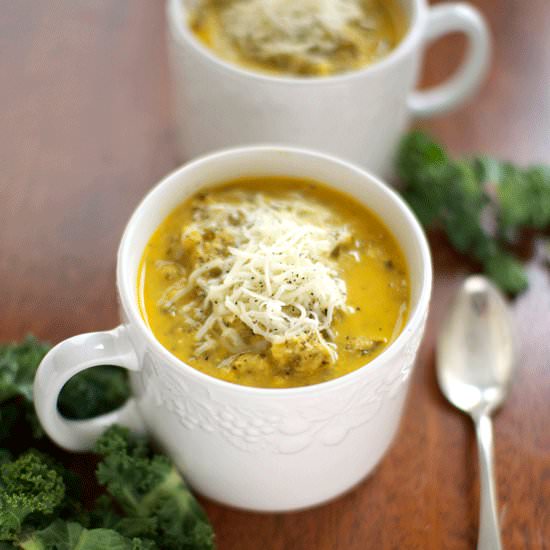 Kale and Cauliflower Soup