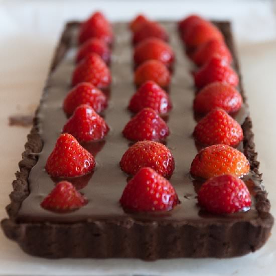 Chocolate and Strawberry Tart