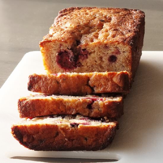 Mixed Berry Marzipan Banana Bread