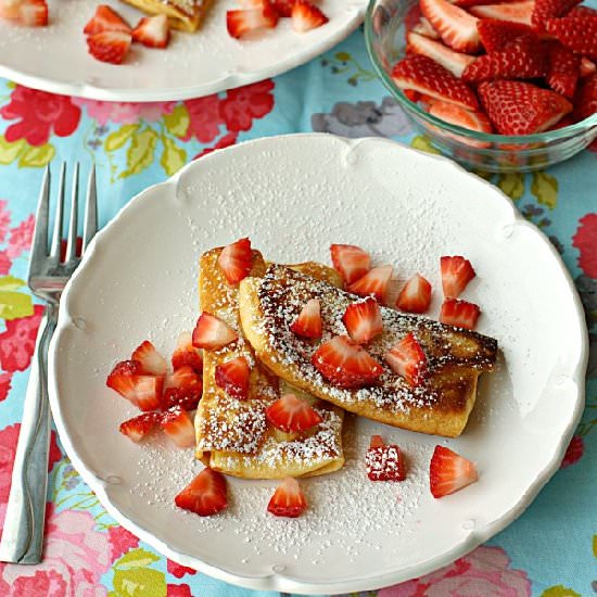 Strawberries & Cream Blintzes