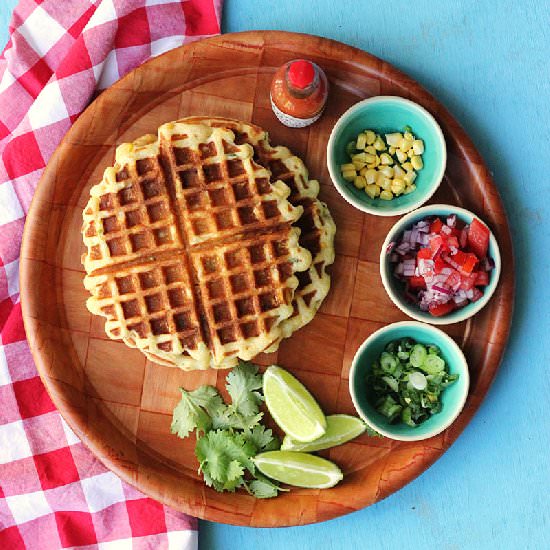 Corn and Scallion Waffles