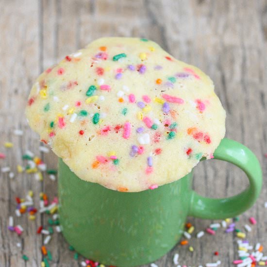 Microwave Sprinkles Sugar Cookie