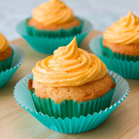 Orange Cupcakes & Orange Frosting