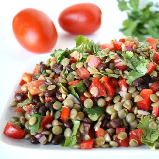 Black Bean Lentil Salad
