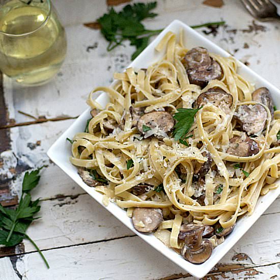 Creamy Mushroom Fettuccine