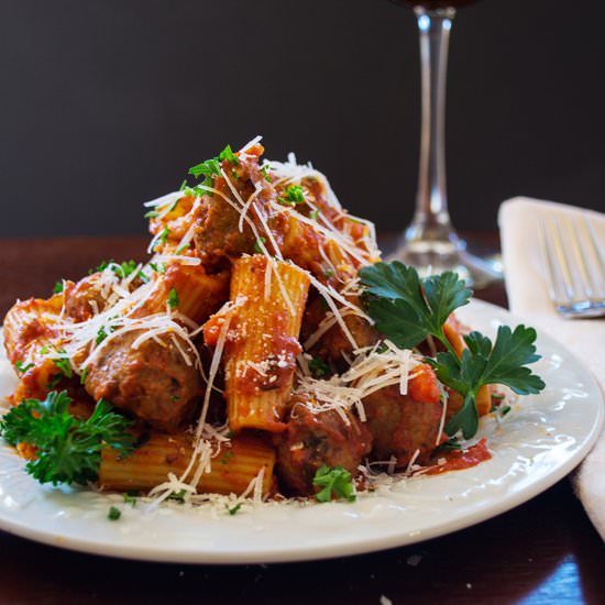 Rigatoni with Meatballs