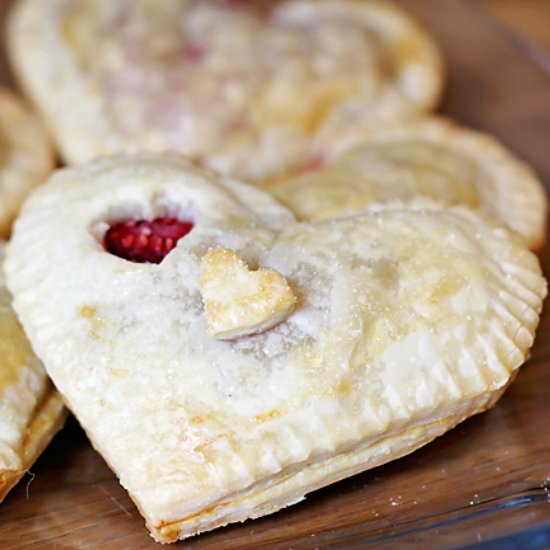 Heart Shaped Raspberry Pies