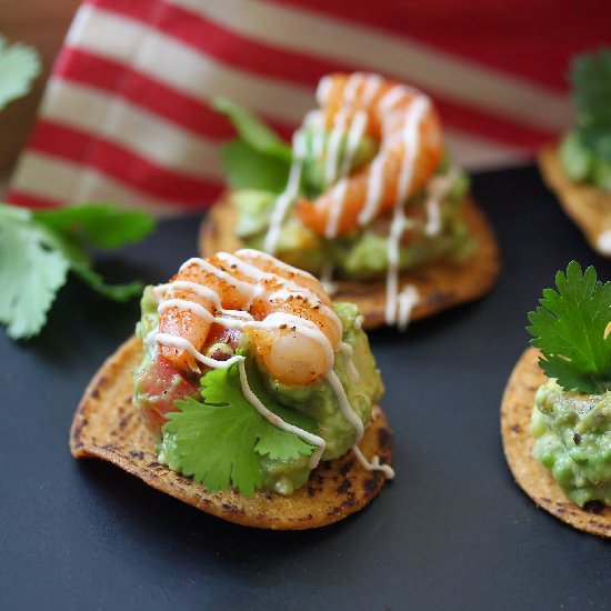 Chipotle Shrimp Tostada Bites