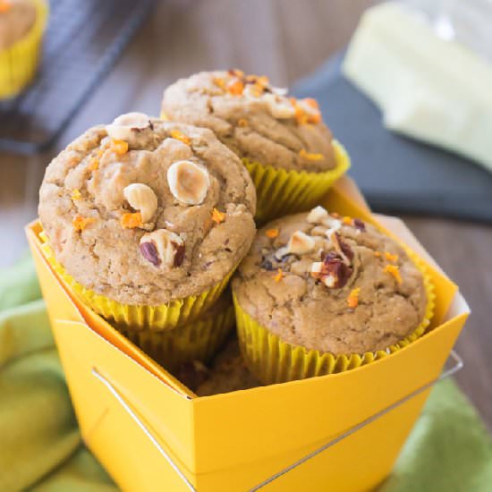 Orange Hazelnut Muffins