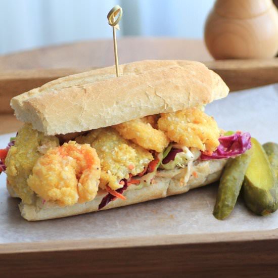 Shrimp and Artichoke Hearts Po’ Boy
