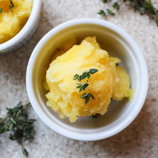 Pineapple-Thyme Sorbet