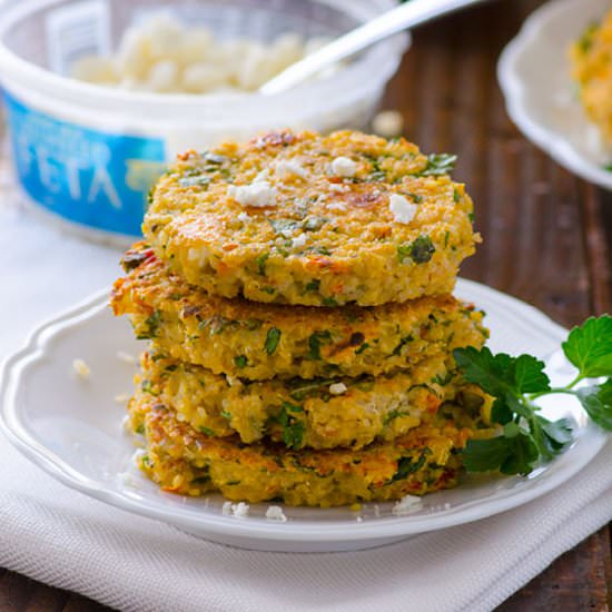 Sundried Tomato & Feta Quinoa Cakes