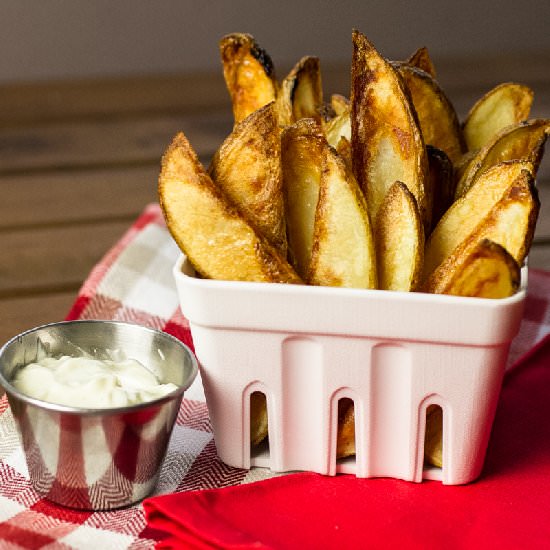 Oven Fried Potato Wedges