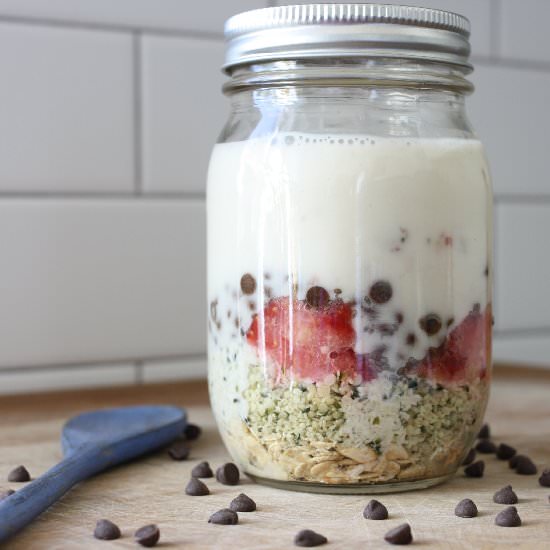 Banana Split Overnight Oats