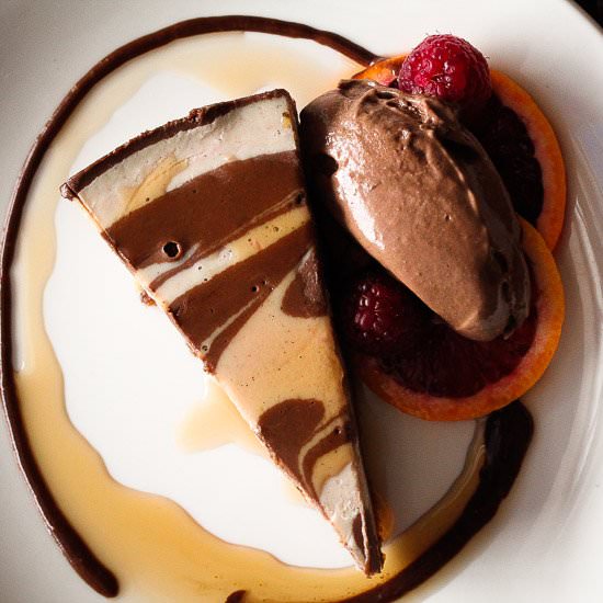Blood Orange Chocolate Cheesecake