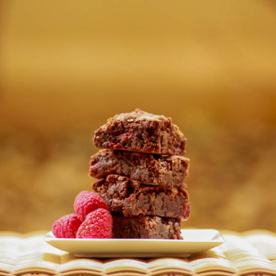Raspberry Marshmallow Brownies