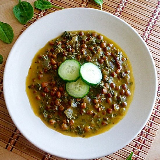Black Channa with Spinach