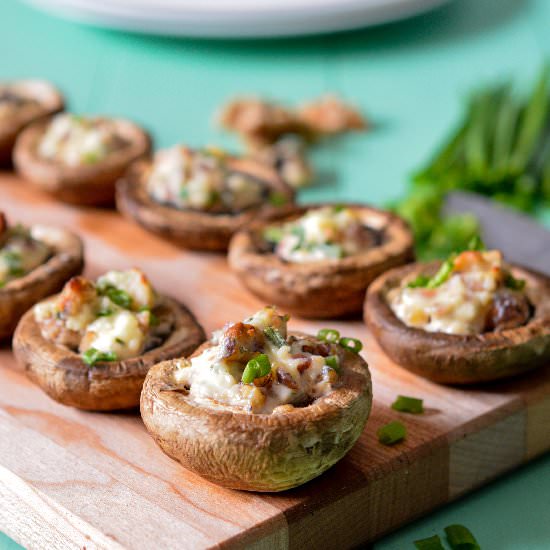 Mushrooms with Bacon & Boursin