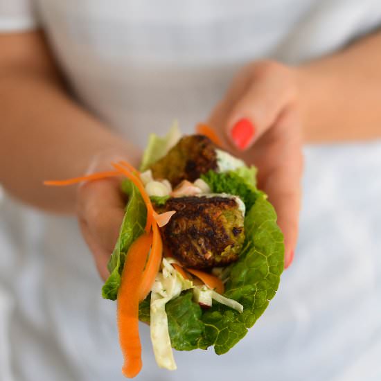 Vegan veggie falafels