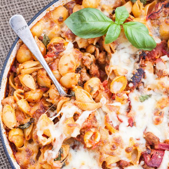 Skinny Sausage and Red Pepper Pasta