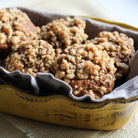 Vegan Banana Nut Crumb Muffins