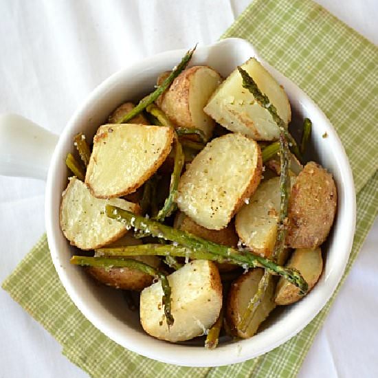 Roasted Asparagus and Potatoes