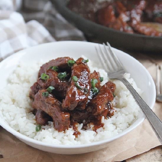 Sweet & Sticky Mongolian Beef