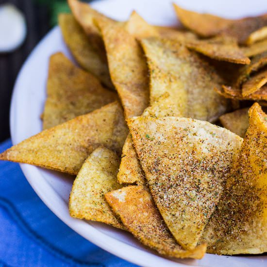 Homemade Cool Ranch Doritos